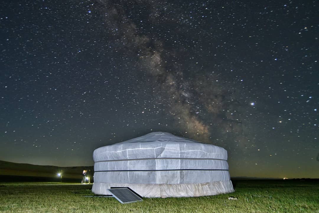 Mongolian Ger under the stars